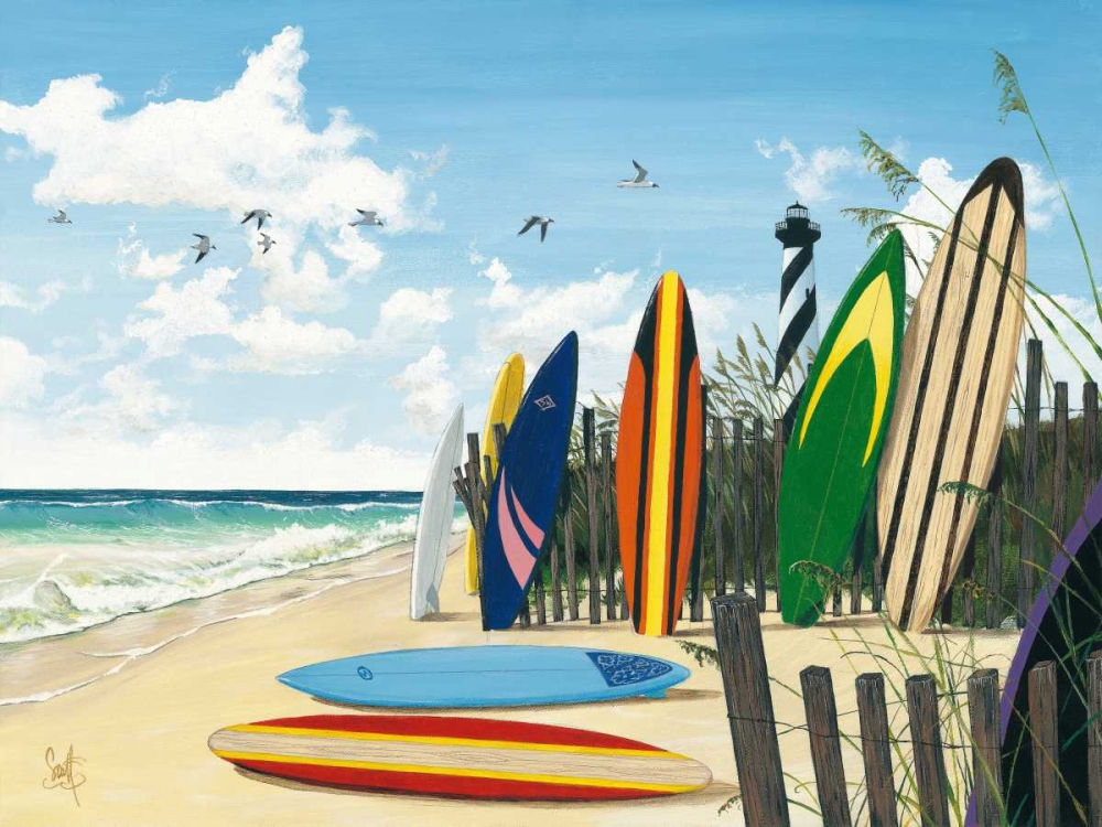 Surf Boards art print by Scott Westmoreland for $57.95 CAD