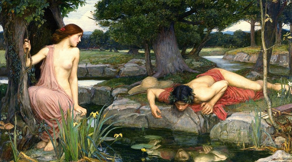Echo and Narcissus, 1903 art print by John William Waterhouse for $57.95 CAD