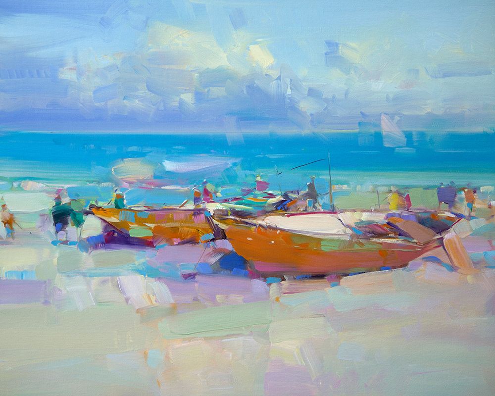 Boats On The Shore art print by Vahe Yeremyan for $57.95 CAD
