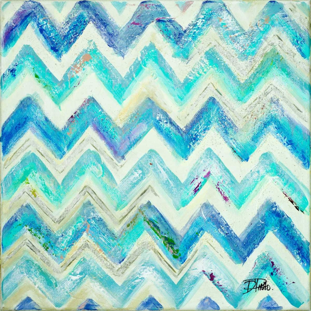 Blue Zig Zag art print by Patricia Pinto for $57.95 CAD