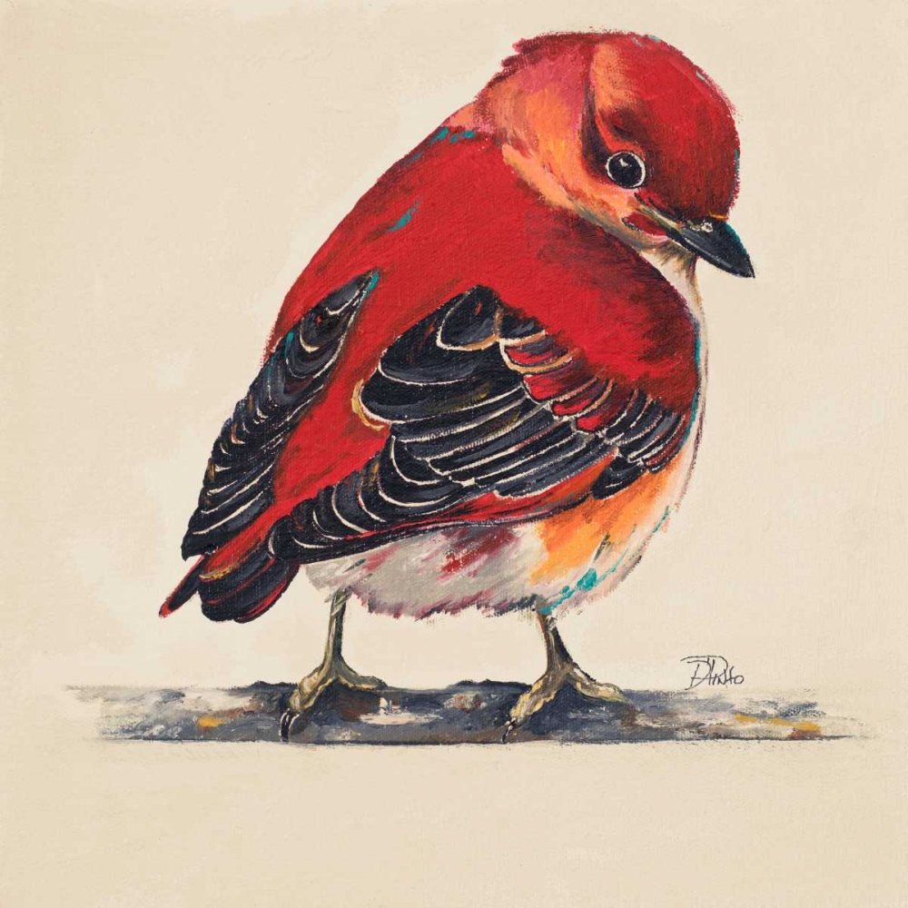 Baby Red Bird I art print by Patricia Pinto for $57.95 CAD