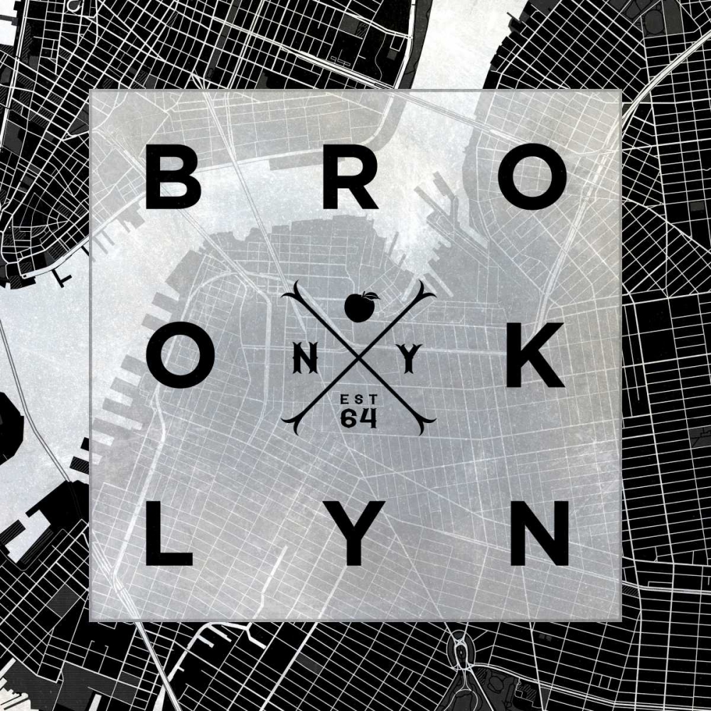 Brooklyn Square BW art print by SD Graphics Studio for $57.95 CAD