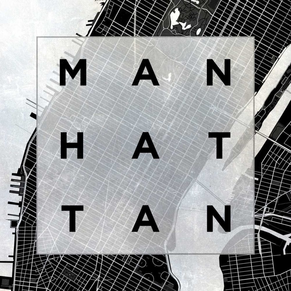 Manhattan Square BW art print by SD Graphics Studio for $57.95 CAD