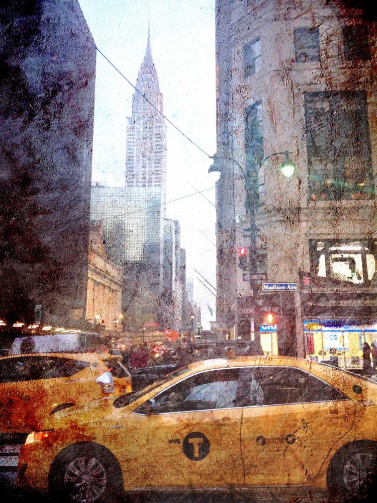 Rainy Madison Avenue art print by Acosta for $57.95 CAD