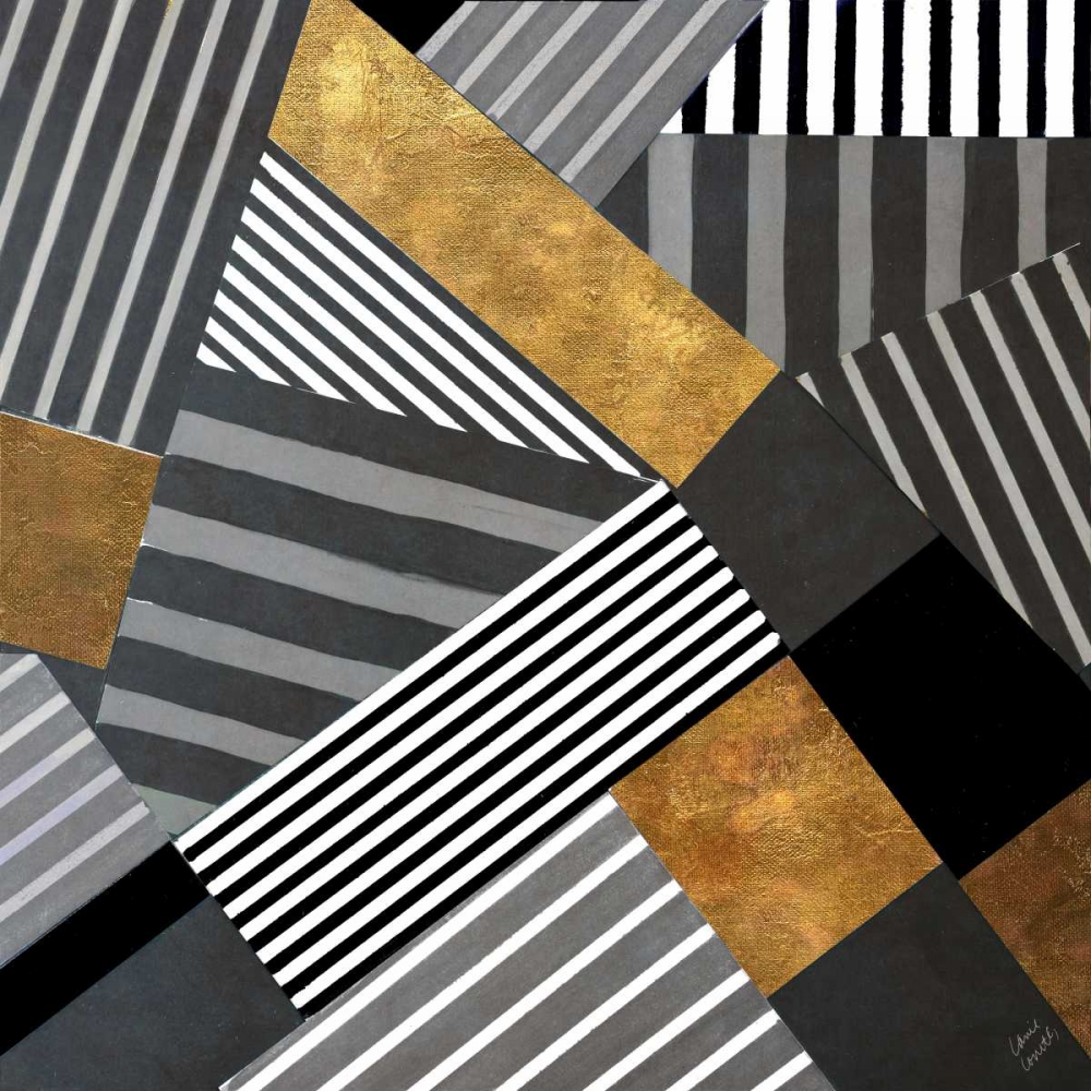 Geo Stripes in Gold and Black II art print by Lanie Loreth for $63.95 CAD