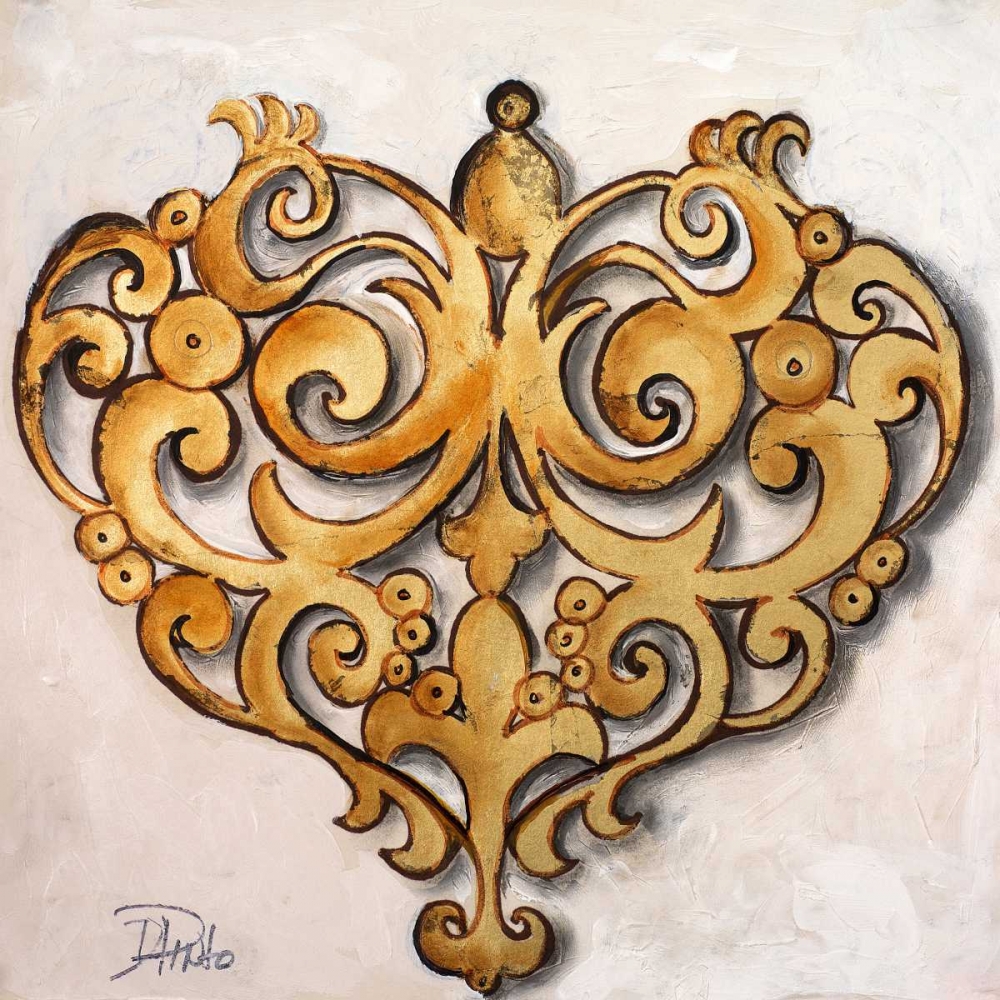 Gold Heart art print by Patricia Pinto for $57.95 CAD
