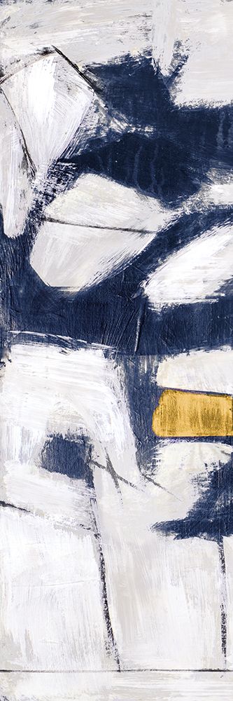Golden Blue Shatters Panel I art print by Walt Johnson for $57.95 CAD