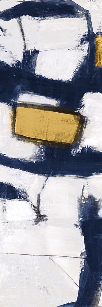 Golden Blue Shatters Panel III art print by Walt Johnson for $57.95 CAD