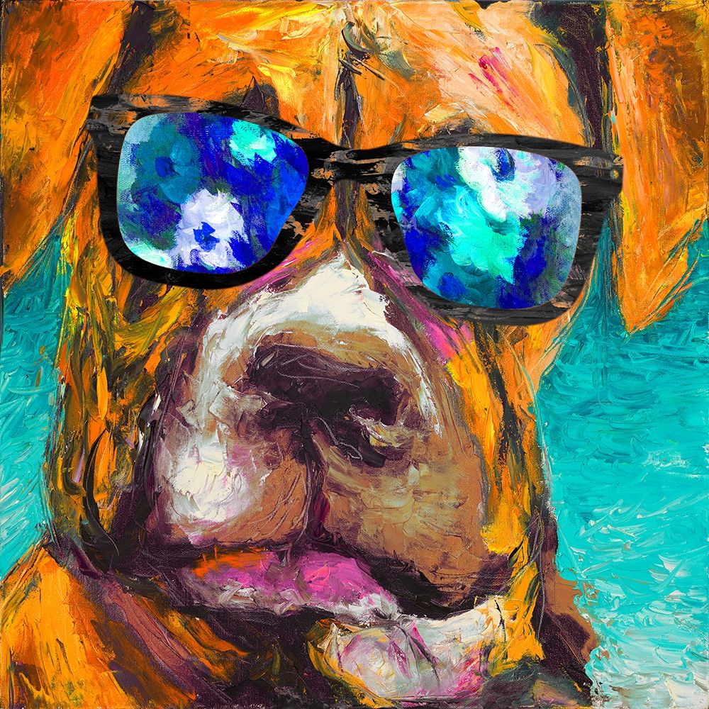 Puppy with Shades I art print by Walt Johnson for $57.95 CAD