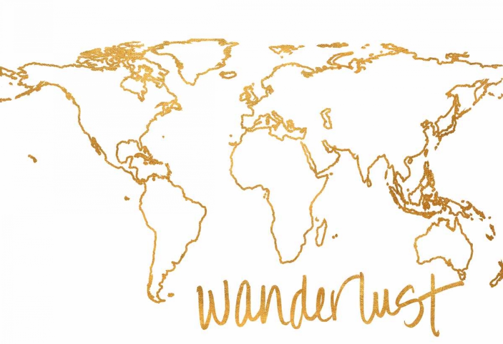 Gold Wanderlust art print by SD Graphics Studio for $57.95 CAD