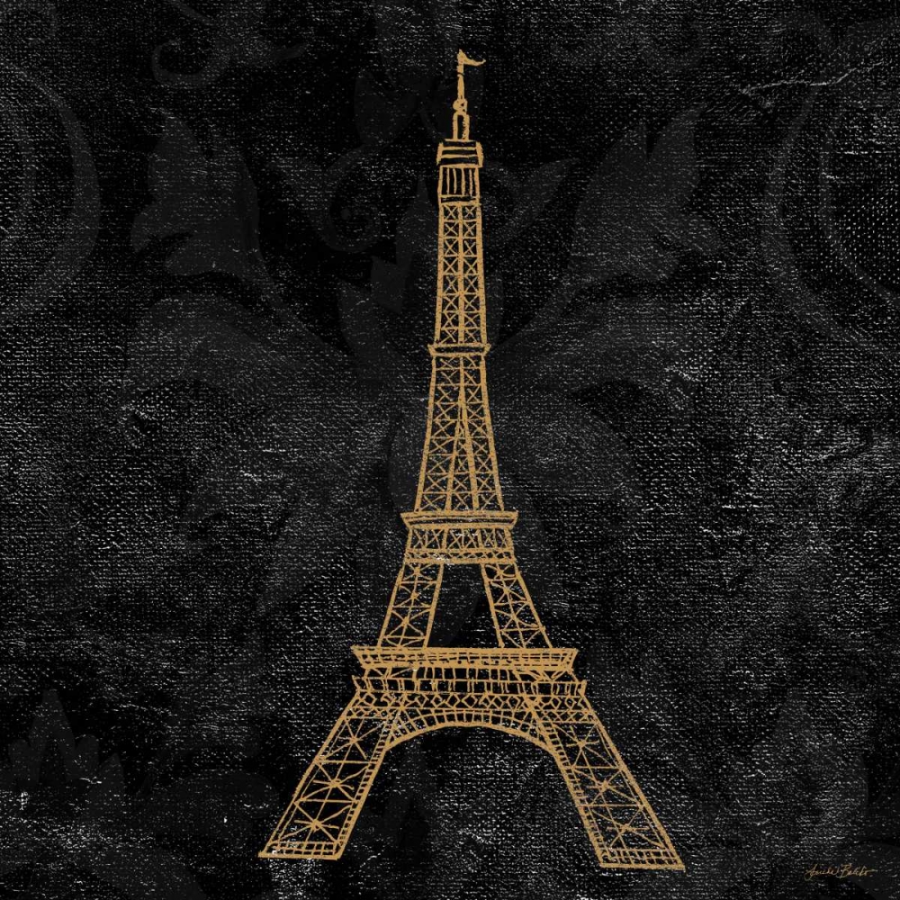 Elegant Paris Gold III art print by Linda Baliko for $57.95 CAD