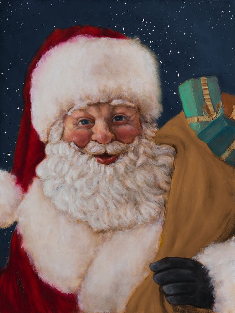 Jolly Saint Nick with Starry Night art print by Walt Johnson for $57.95 CAD