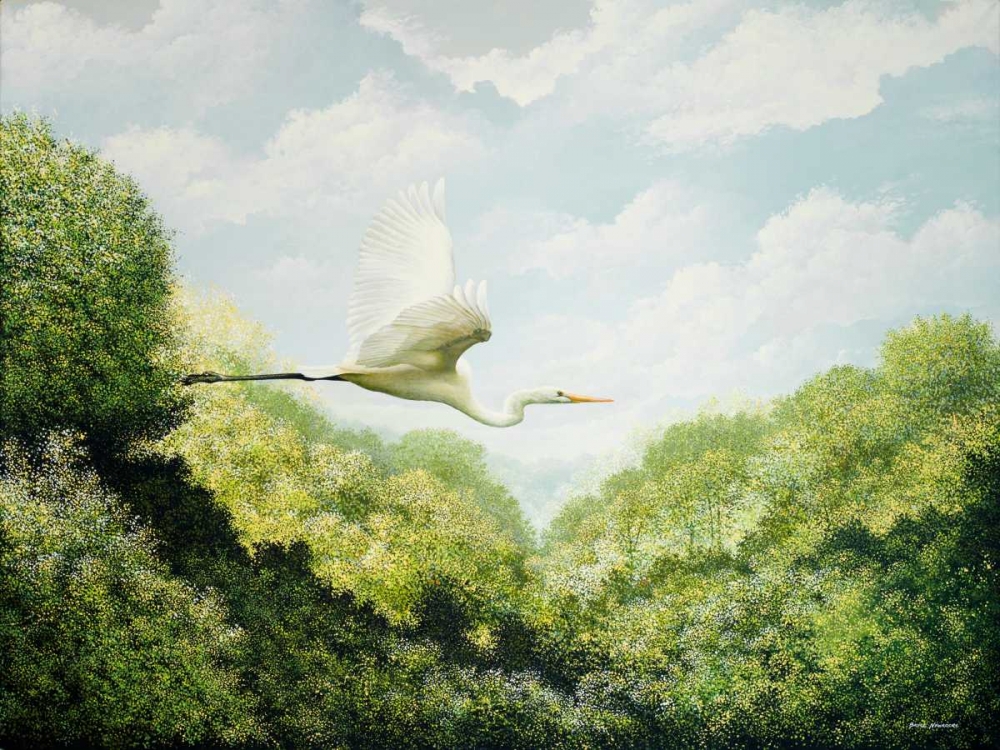 Egret art print by Bruce Nawrocke for $57.95 CAD