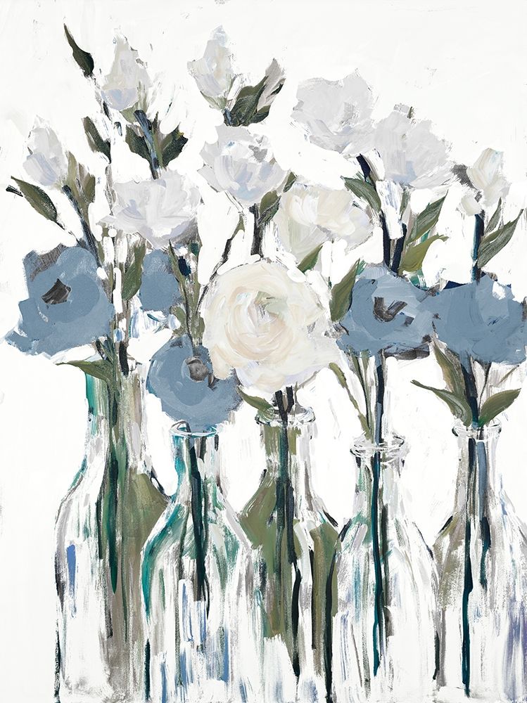 Blue Romantic Blossoms art print by Jane Slivka for $57.95 CAD