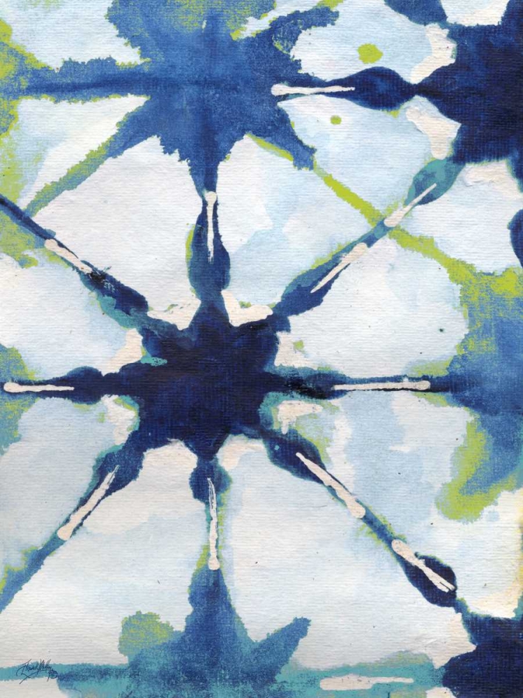 Green and Blue Shibori II art print by Elizabeth Medley for $57.95 CAD