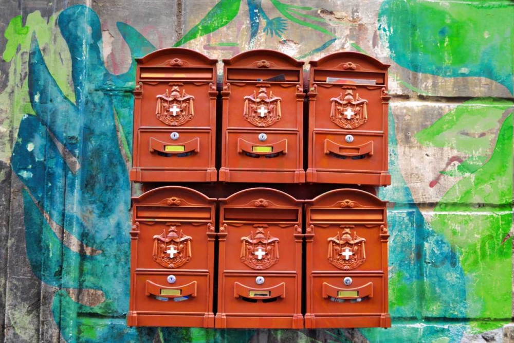City Mail Boxes art print by Nola James for $57.95 CAD