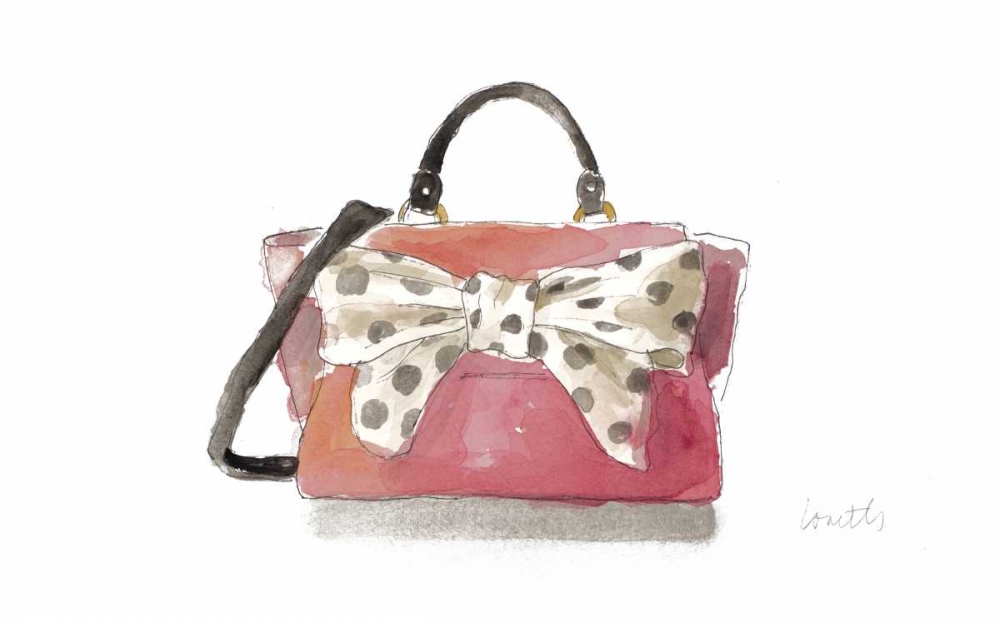 Watercolor Bow Satchel I art print by Lanie Loreth for $57.95 CAD