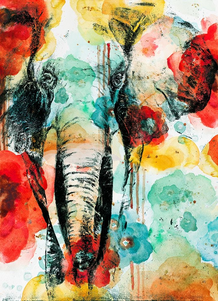 Vibrant Elephant art print by Patricia Pinto for $57.95 CAD