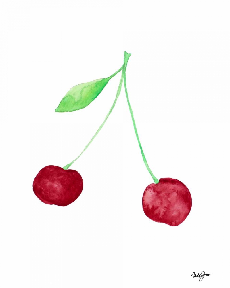 Two Cherries I art print by Nola James for $57.95 CAD
