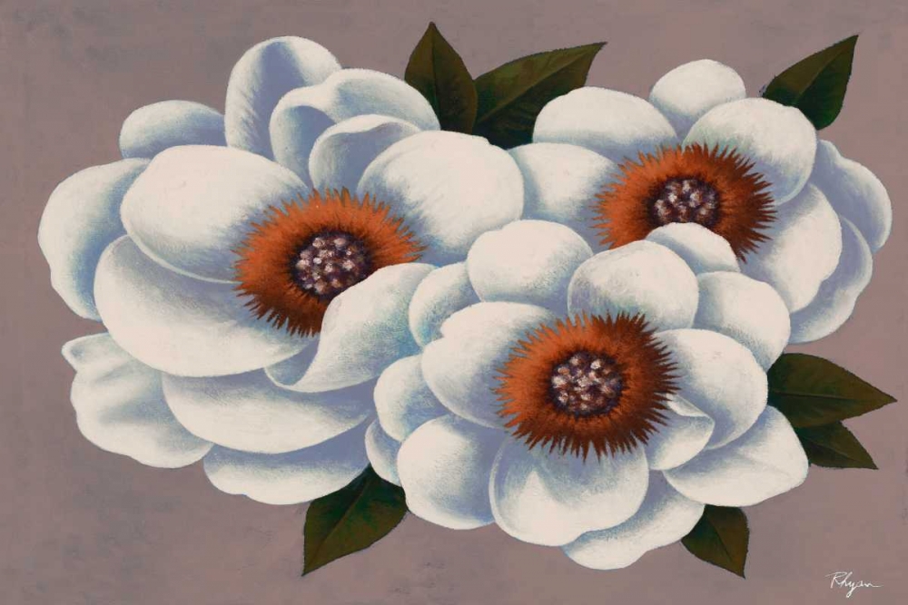 Three White Flowers art print by Vivien Rhyan for $57.95 CAD