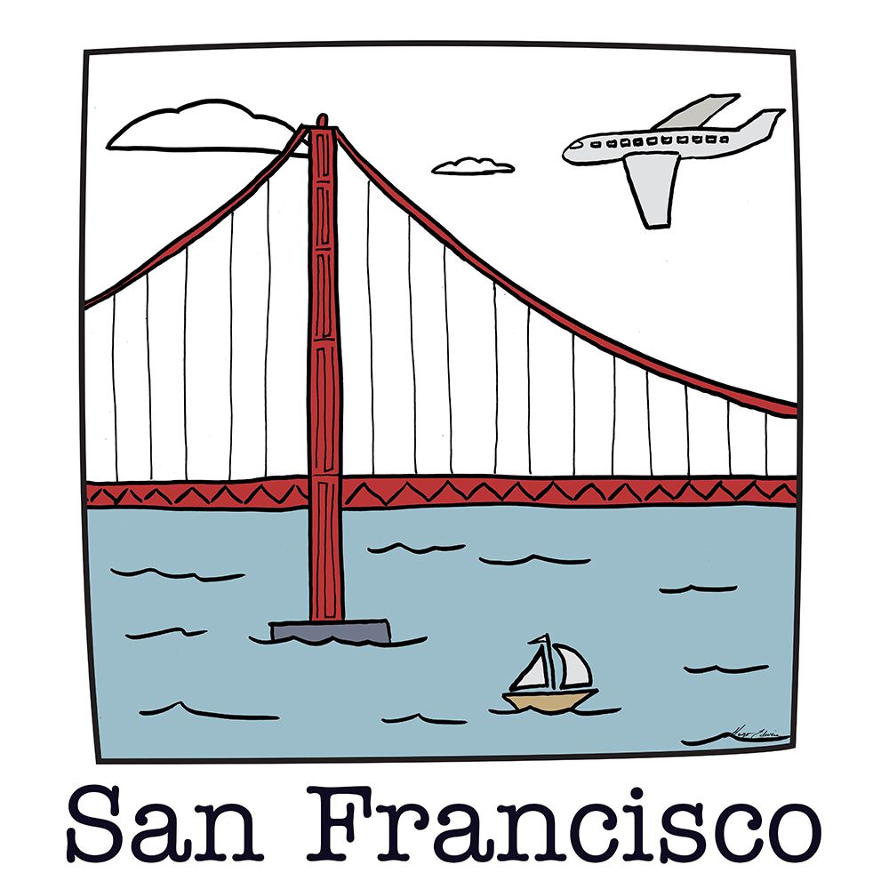 Travel the World San Francisco art print by Hugo Edwins for $57.95 CAD