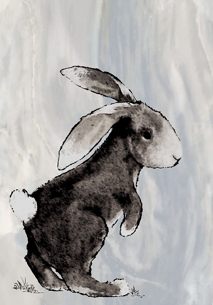 Bunny on Marble II art print by Diannart for $57.95 CAD