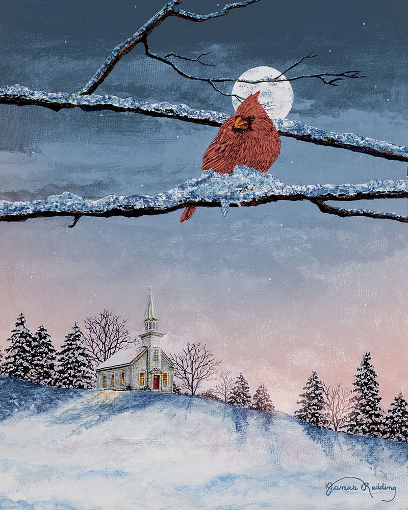 Winter Church Nights art print by James Redding for $57.95 CAD
