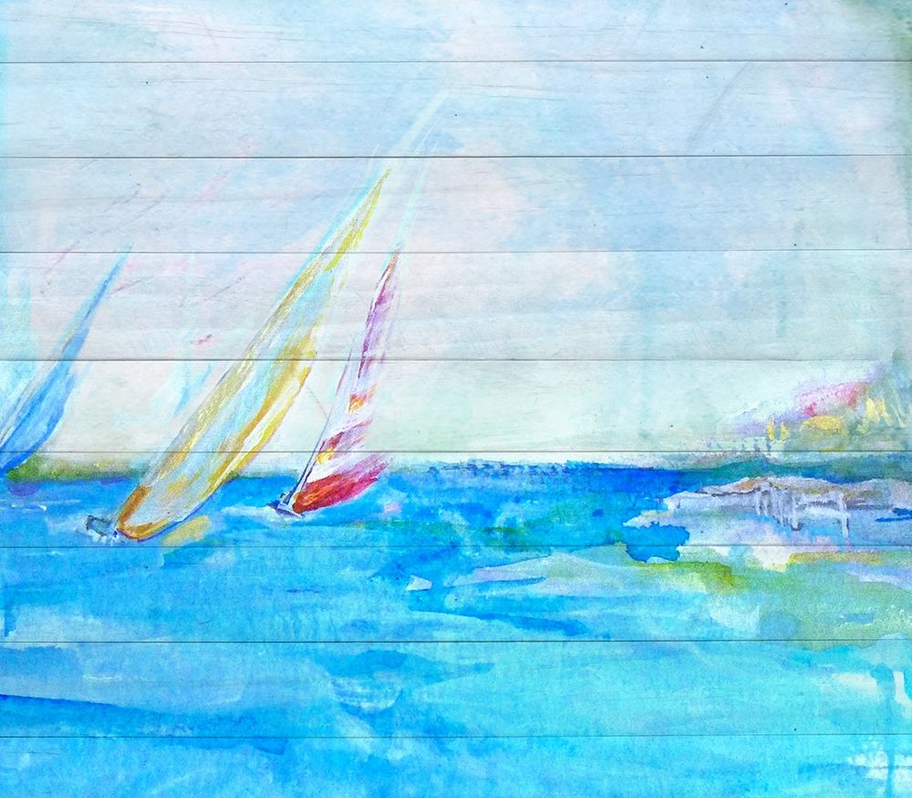 Coastal Sailboats art print by Diannart for $57.95 CAD