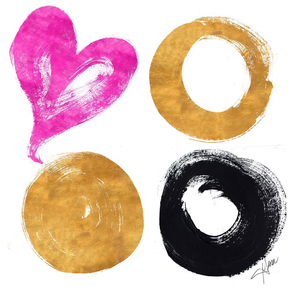 Heart and Circles art print by Gina Ritter for $57.95 CAD