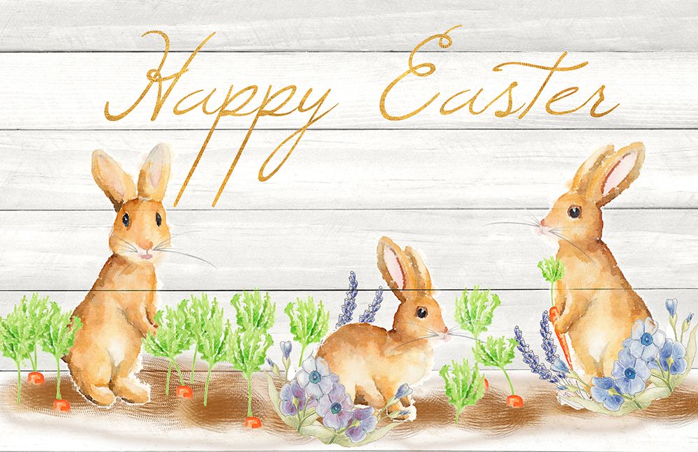 Happy Easter Bunnies (rectangle) art print by Andi Metz for $57.95 CAD