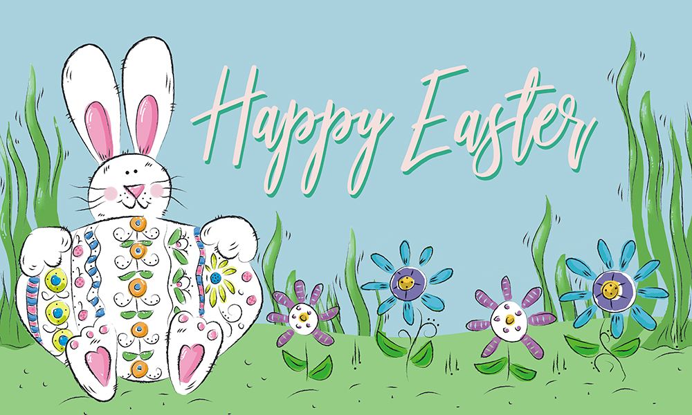 Happy Easter (rectangle) art print by Deidre Mosher for $57.95 CAD