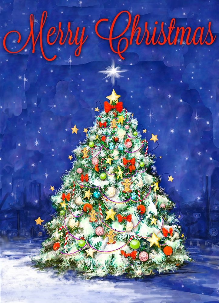 Merry Christmas Tree art print by Diannart for $57.95 CAD