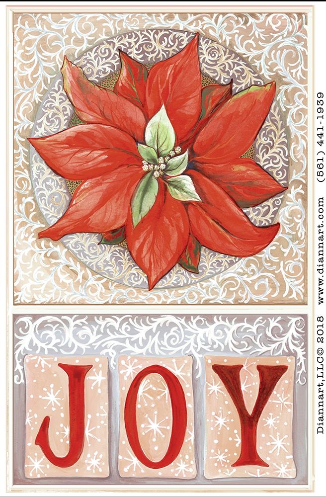 Poinsettia Joy art print by Diannart for $57.95 CAD