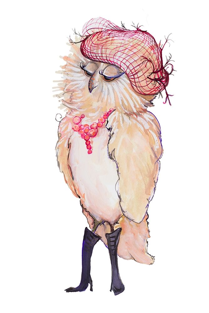 Fashionista Owl art print by Diannart for $57.95 CAD