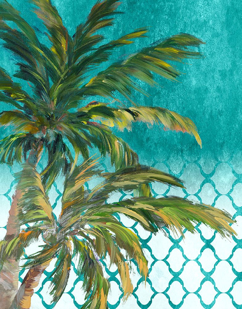 Tropical Trees on Chevron I art print by Julie DeRice for $57.95 CAD