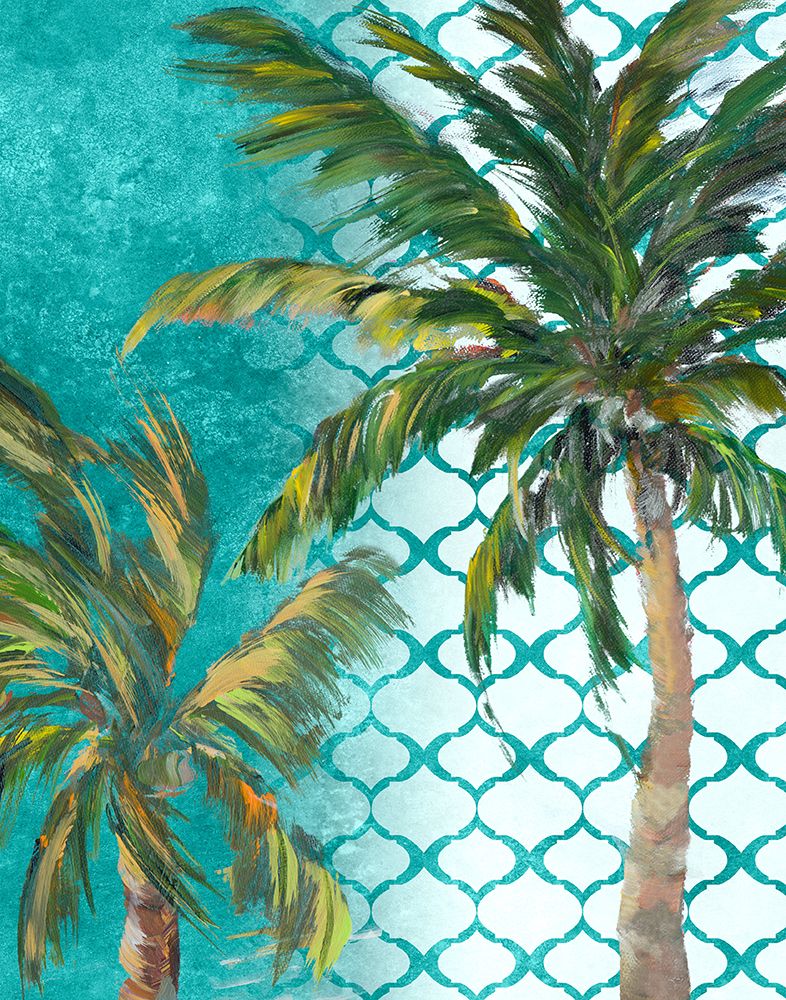 Tropical Trees on Chevron II art print by Julie DeRice for $57.95 CAD