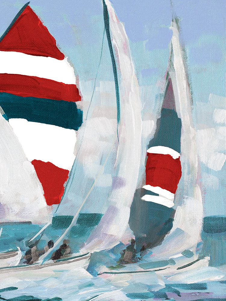 Red and Blue Sail II art print by Jane Slivka for $57.95 CAD