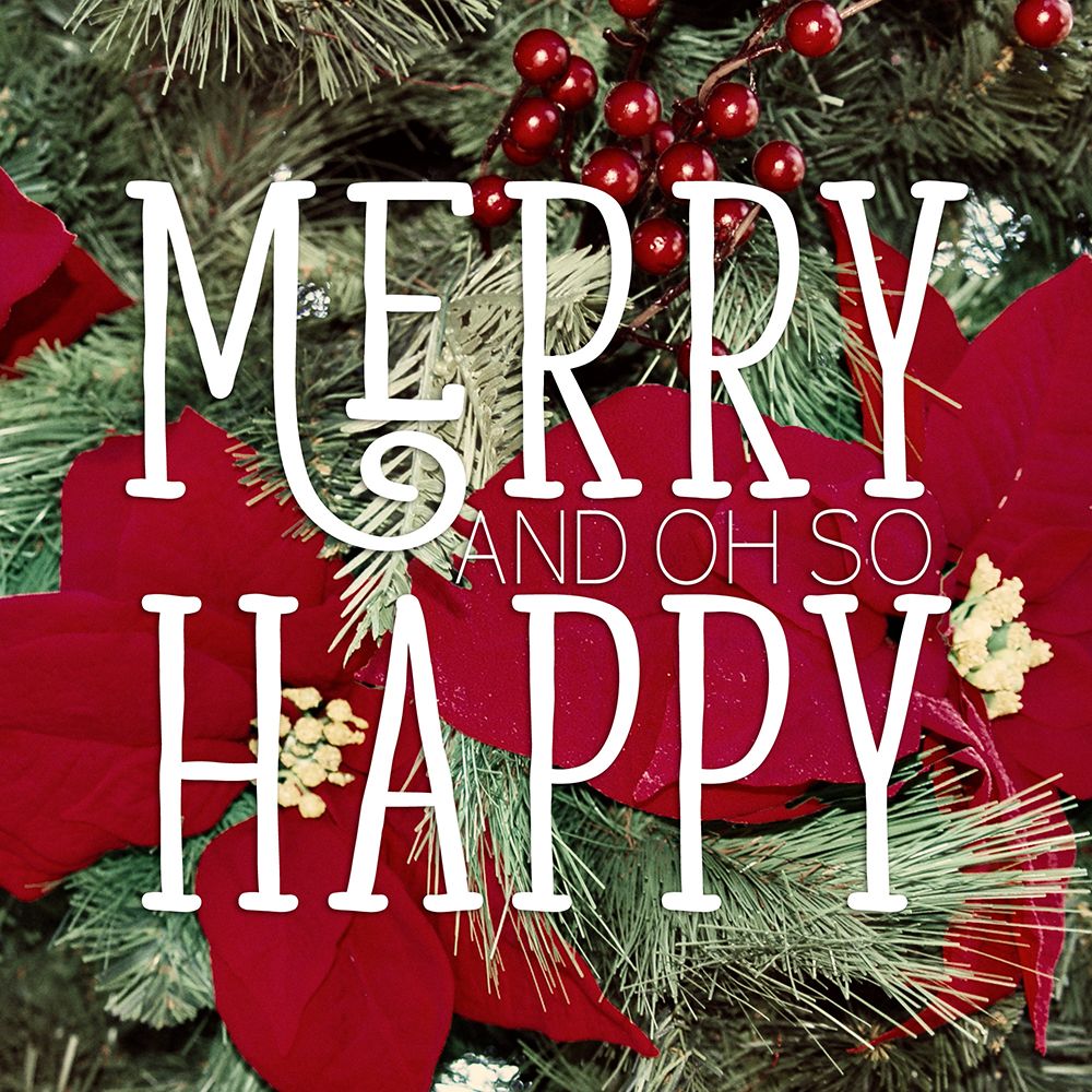 Merry and Happy art print by Kali Wilson for $57.95 CAD