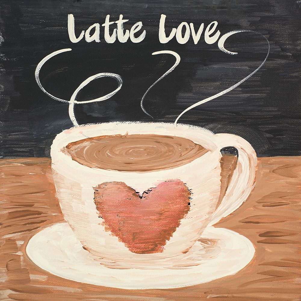 Latte Love Square art print by Acosta for $57.95 CAD