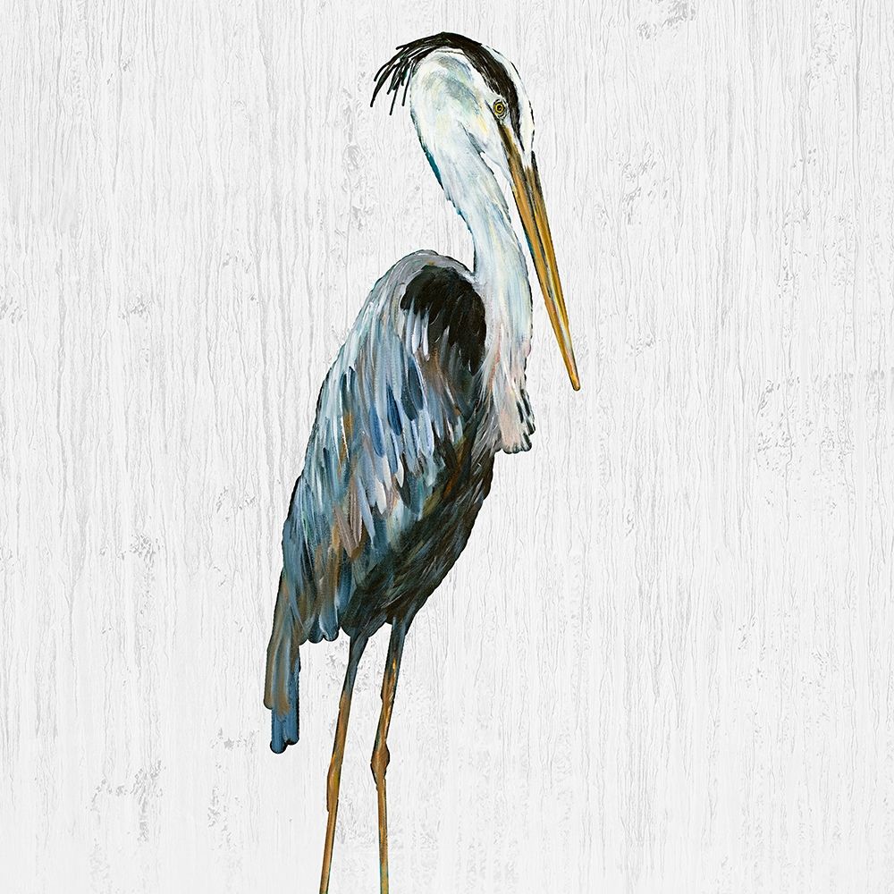 Heron on Whitewash III art print by Julie DeRice for $57.95 CAD