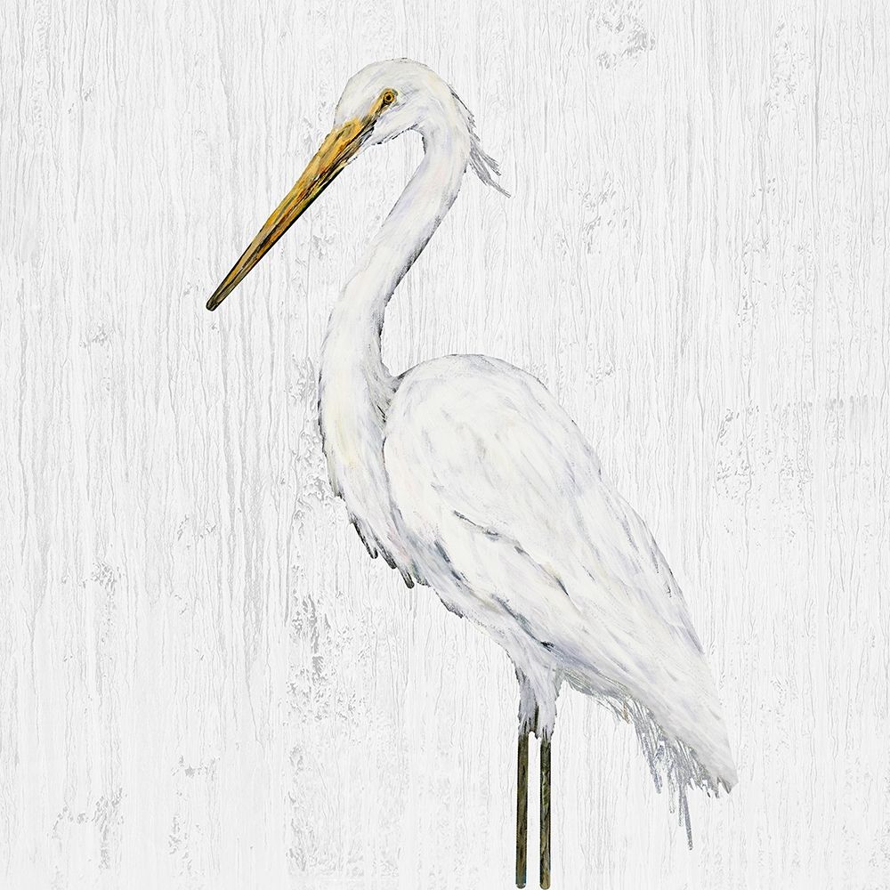 Heron on Whitewash IV art print by Julie DeRice for $57.95 CAD