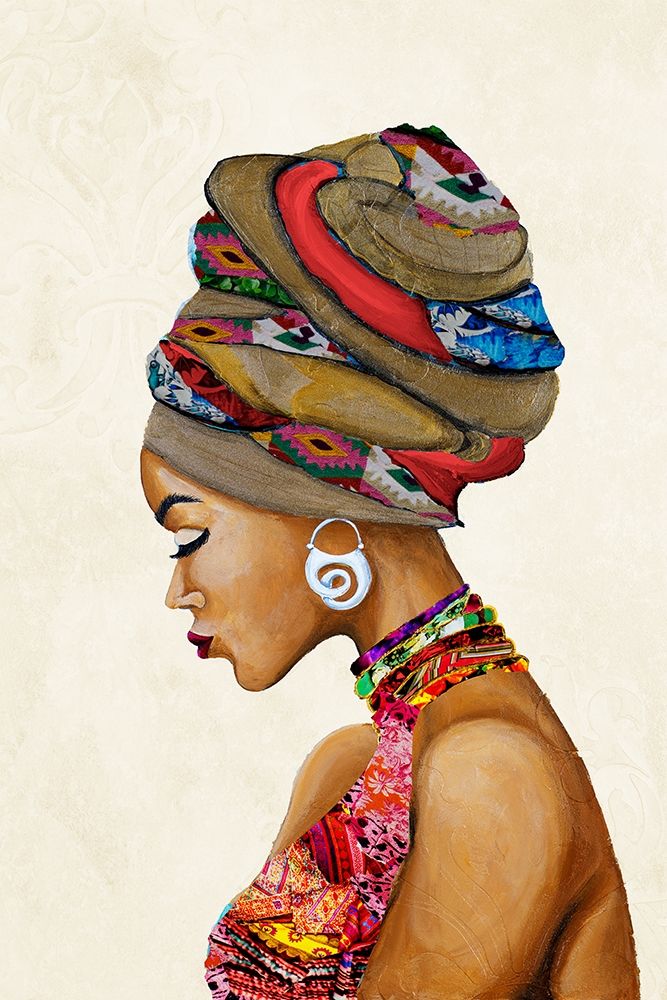 African Goddess on Beige art print by Gina Ritter for $57.95 CAD