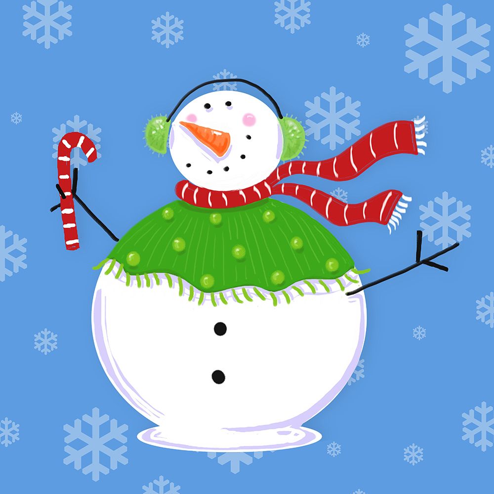 Silly Snowman Christmas I art print by Deidre Mosher for $57.95 CAD