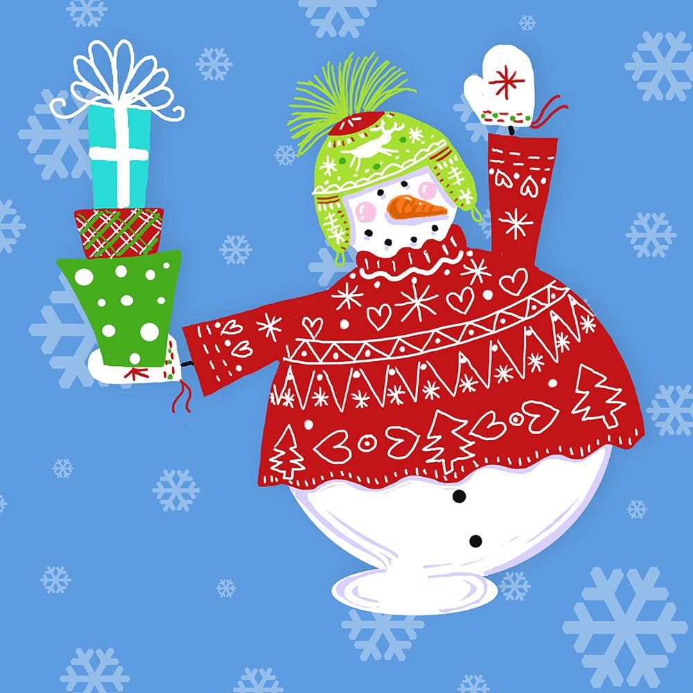 Silly Snowman Christmas II art print by Deidre Mosher for $57.95 CAD