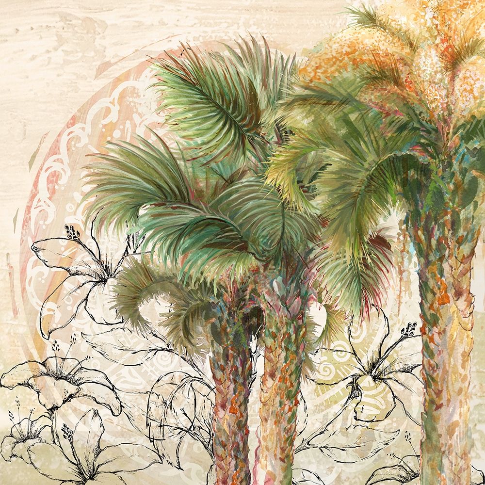 Palms Away II art print by Diannart for $57.95 CAD