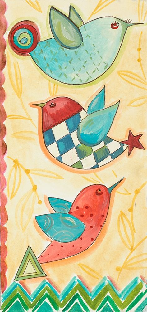Flying Birds On Yellow art print by Ani Del Sol for $57.95 CAD