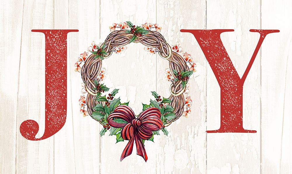 Joyeux Noel Wreath art print by Diannart for $57.95 CAD