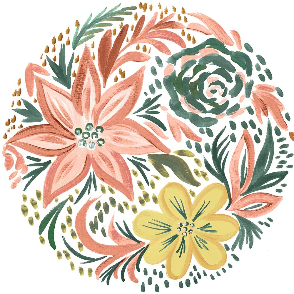 Peachy Matisse Florals III art print by Ani Del Sol for $57.95 CAD