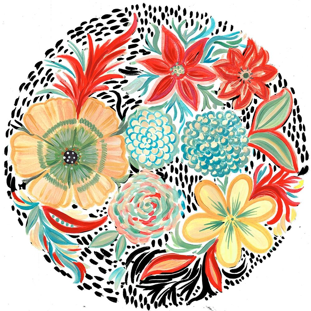 Bright Floral Matisse Circle II art print by Ani Del Sol for $57.95 CAD