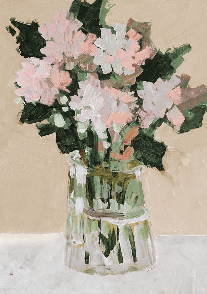 Pink Flower Arrangement art print by Jane Slivka for $57.95 CAD